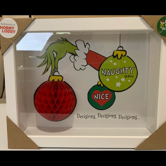 Hobby Lobby Wall Decor Naughty Nice Grinch Wall Decor Poshmark